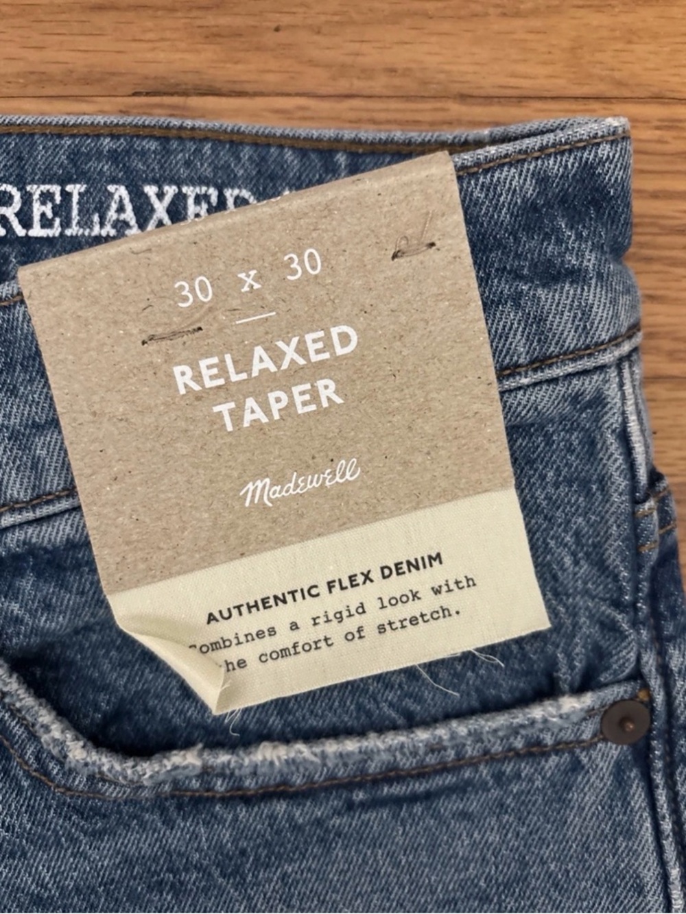 Madewell Slim Men’s Jeans in Medium Blue Wash - Picture 5 of 5